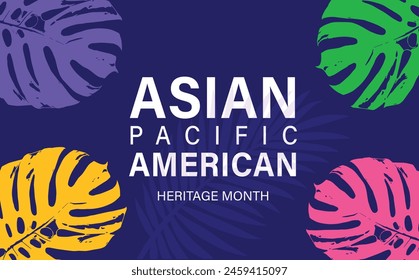 Asian American and Pacific Islander Heritage Month. Vector Illustration