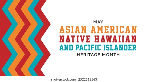 Asian American and Pacific Islander Heritage Month. Vector banner illustration 