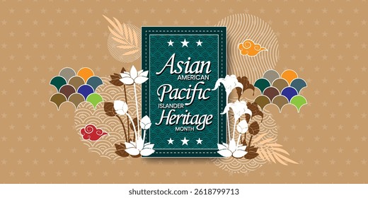 Asian American and Pacific Islander Heritage Month. Vector for Poster, card, banner and background. vector Illustration