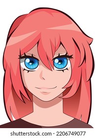 Asian anime  girl illustration vector graphic eps