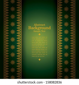 Fondo de arte asiático, vector de diseño de arte tailandés, diseño de página, afiche, tarjeta.