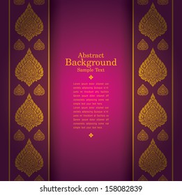 Asian Art Background, Thai art pattern vector for cover design, page design, poster, card.