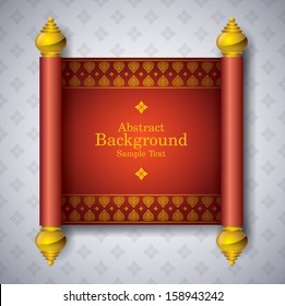 Asian Art Background, Thai art pattern vector for cover design, page design, poster, card.