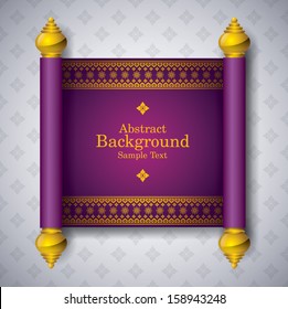Asian Art Background, Thai art pattern vector for cover design, page design, poster, card.