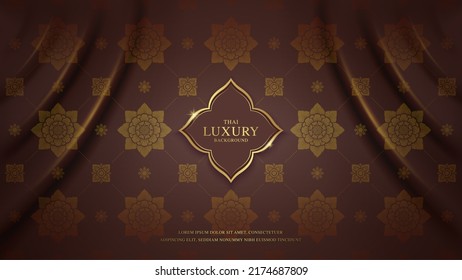 Asian art luxury banner, background pattern decoration for printing, flyers, poster, web, banner, brochure and card concept vector illustration