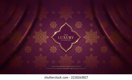 Asian art luxury banner, background pattern decoration for printing, flyers, poster, web, banner, brochure and card concept vector illustration