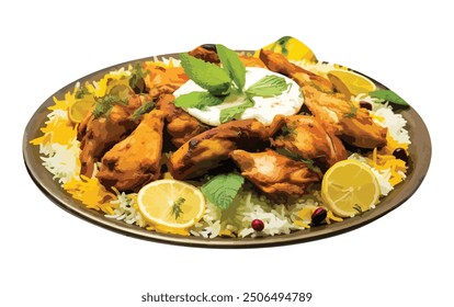 Asian Asia India Indian Arab food fry rice curry logo sign icon art menu tasty lunch lamb beef meat meal nasi plate dish party Islam eid iftar fasting middle east south grain spicy spice kerala