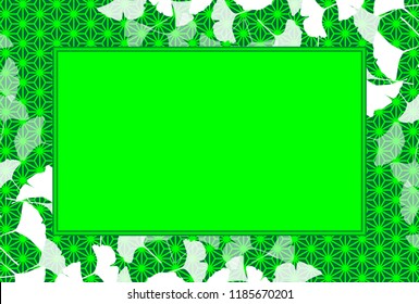 Asian autumn picture frame, background material of nature and landscape, leaves of ginkgo biloba