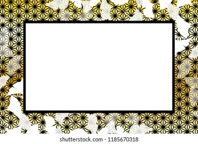 Asian autumn picture frame, background material of nature and landscape, leaves of ginkgo biloba