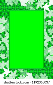 Asian background material Wallpaper, autumn nature and fallen leaves, for picture frames and title spaces
