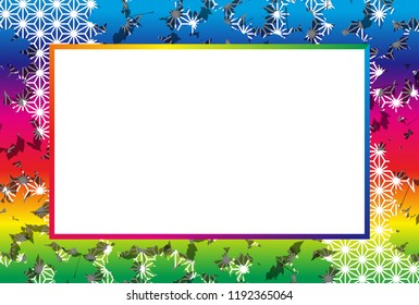 Asian background material Wallpaper, autumn nature and fallen leaves, for picture frames and title spaces