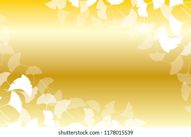 Asian background material Wallpaper, fallen leaves in autumn, leaves of ginkgo biloba