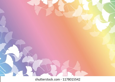 Asian background material Wallpaper, fallen leaves in autumn, leaves of ginkgo biloba