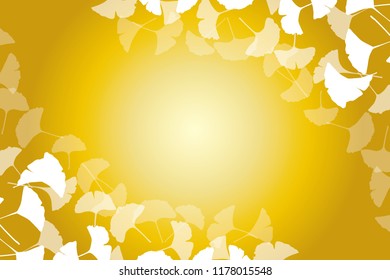 Asian background material Wallpaper, fallen leaves in autumn, leaves of ginkgo biloba