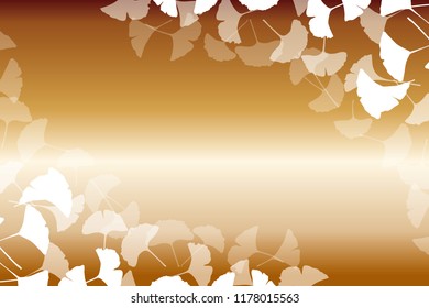 Asian background material Wallpaper, fallen leaves in autumn, leaves of ginkgo biloba