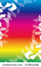 Asian background material Wallpaper, fallen leaves in autumn, leaves of ginkgo biloba