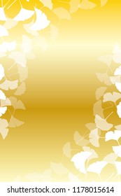 Asian background material Wallpaper, fallen leaves in autumn, leaves of ginkgo biloba