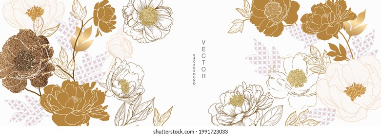 Fondo asiático, diseño de fondo abstracto de estilo oriental japonés y chino con flor botánica decorada con textura de color agua
