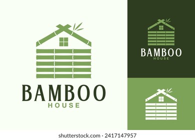 Logo-Design des asiatischen Bambus House-Holzes