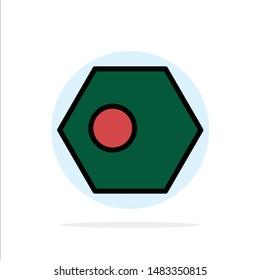 Asian, Bangla, Bangladesh, Country, Flag Abstract Circle Background Flat color Icon