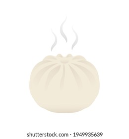 Asian Bao, Asian Dumpling, Meat Dumpling, Vector Illustration Background
