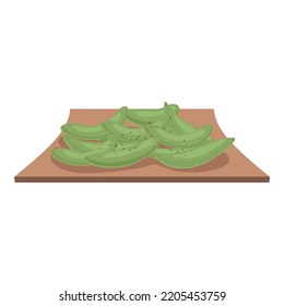 Asian bean food icon cartoon vector. Japan soup. Restaurant menu