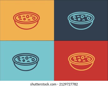 Asian Bowl Logo Template, Simple Flat Icon Of food,bowl,asian