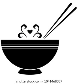 Asian Bowl Love Icon