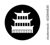 asian building castle icon vector illustration design
