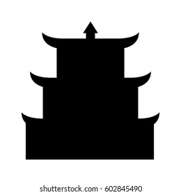 asian building castle icon vector illustration design