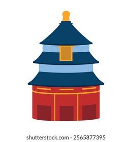 Asian Building Vector Illustration - Temple of Heaven Beijing