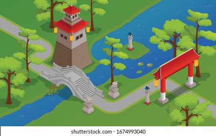 太鼓橋 日本 のイラスト素材 画像 ベクター画像 Shutterstock