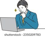 Asian businessman flashing at work
