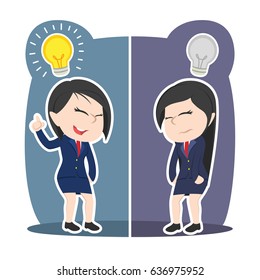 asian businesswoman with different idea