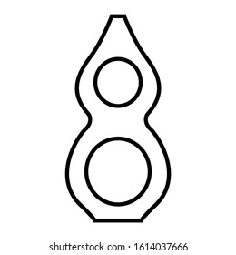 Asian calabash icon. Simple thin line, outline vector of Chinese icons for UI and UX, website or mobile application. Perfect use for website, pattern, design, etc.