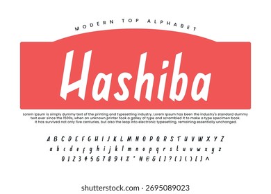 Estilo asiático de caligrafia fonte vetor fonte alfabeto tipografia