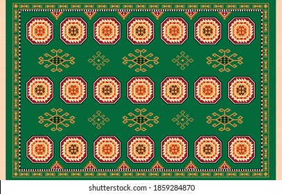 Asian carpets in etnica eastern сentral asian