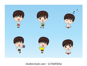 Asian Cartoon students