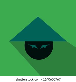 Asian or Chinese conical straw hat vector illustration