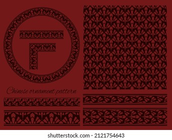 Asian Chinese and Japanese style Traditional clouds  Tribal pattern China elements ornament 
background for design prints Abstract flat cartoon backdrop Geometric texture 