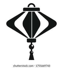 Asian chinese lantern icon. Simple illustration of asian chinese lantern vector icon for web design isolated on white background