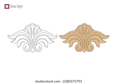 Asian Chinese vintage vector delicate floral vine twine spiral art deco pattern. Baroque Victorian style. Decoration for border, frame, invitation, poster, packaging design.