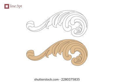 Asian Chinese vintage vector delicate floral vine twine spiral art deco pattern. Baroque Victorian style. Decoration for border, frame, invitation, poster, packaging design.
