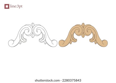 Asian Chinese vintage vector delicate floral vine twine spiral art deco pattern. Baroque Victorian style. Decoration for border, frame, invitation, poster, packaging design.