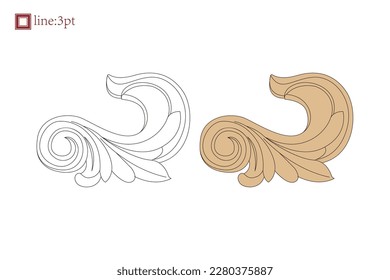 Asian Chinese vintage vector delicate floral vine twine spiral art deco pattern. Baroque Victorian style. Decoration for border, frame, invitation, poster, packaging design.