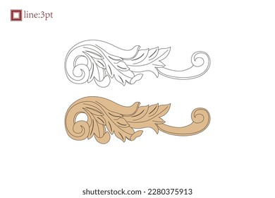 Asian Chinese vintage vector delicate floral vine twine spiral art deco pattern. Baroque Victorian style. Decoration for border, frame, invitation, poster, packaging design.