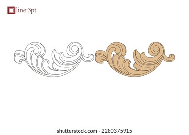 Asian Chinese vintage vector delicate floral vine twine spiral art deco pattern. Baroque Victorian style. Decoration for border, frame, invitation, poster, packaging design.