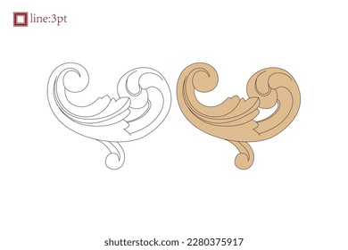 Asian Chinese vintage vector delicate floral vine twine spiral art deco pattern. Baroque Victorian style. Decoration for border, frame, invitation, poster, packaging design.
