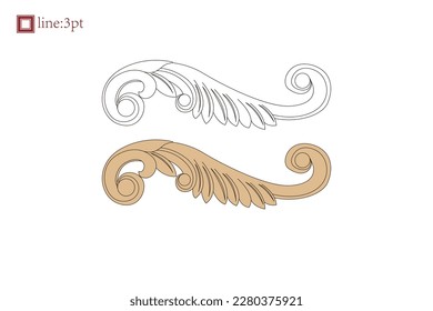 Asian Chinese vintage vector delicate floral vine twine spiral art deco pattern. Baroque Victorian style. Decoration for border, frame, invitation, poster, packaging design.