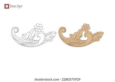 Asian Chinese vintage vector delicate floral vine twine spiral art deco pattern. Baroque Victorian style. Decoration for border, frame, invitation, poster, packaging design.